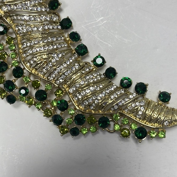 GREEN Diamond Necklace Set NEW - Picture 10 of 11